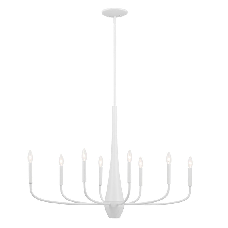 Deela 8-Light 41" Chandelier in White