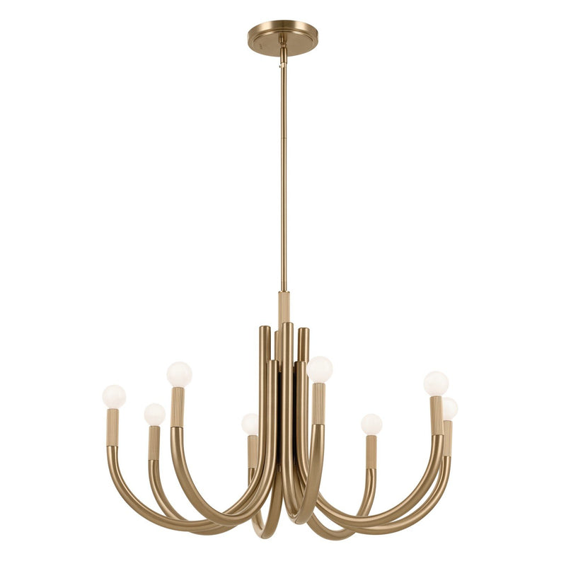 Odensa 8-Light 29.25" Chandelier in Champagne Bronze