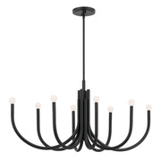 Odensa 8-Light 46" Oval Chandelier in Black
