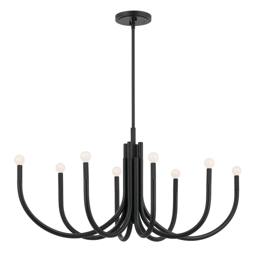 Odensa 8-Light 46" Oval Chandelier in Black