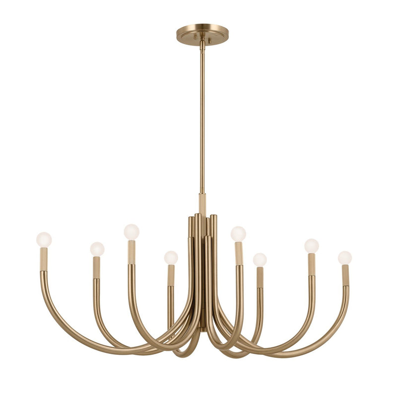 Odensa 8-Light 46" Oval Chandelier in Champagne Bronze