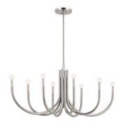 Odensa 8-Light 46" Oval Chandelier in Polished Nickel