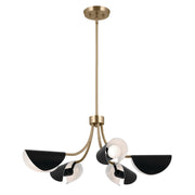 Arcus 5-Light Convertible Chandelier in Champagne Bronze