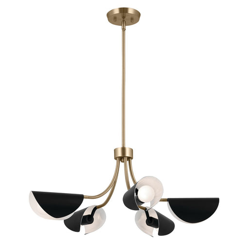 Arcus 5-Light Convertible Chandelier in Champagne Bronze