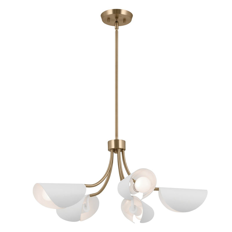 Arcus 5-Light Convertible Chandelier in Champagne Bronze