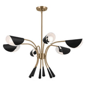 Arcus 6-Light Chandelier in Champagne Bronze