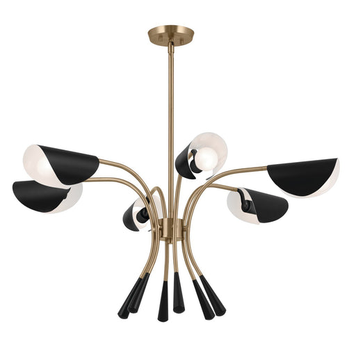 Arcus 6-Light Chandelier in Champagne Bronze