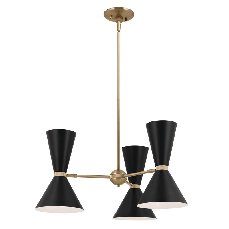 Phix 6-Light Chandelier in Champagne Bronze