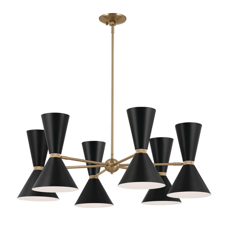 Phix 12-Light Chandelier in Champagne Bronze