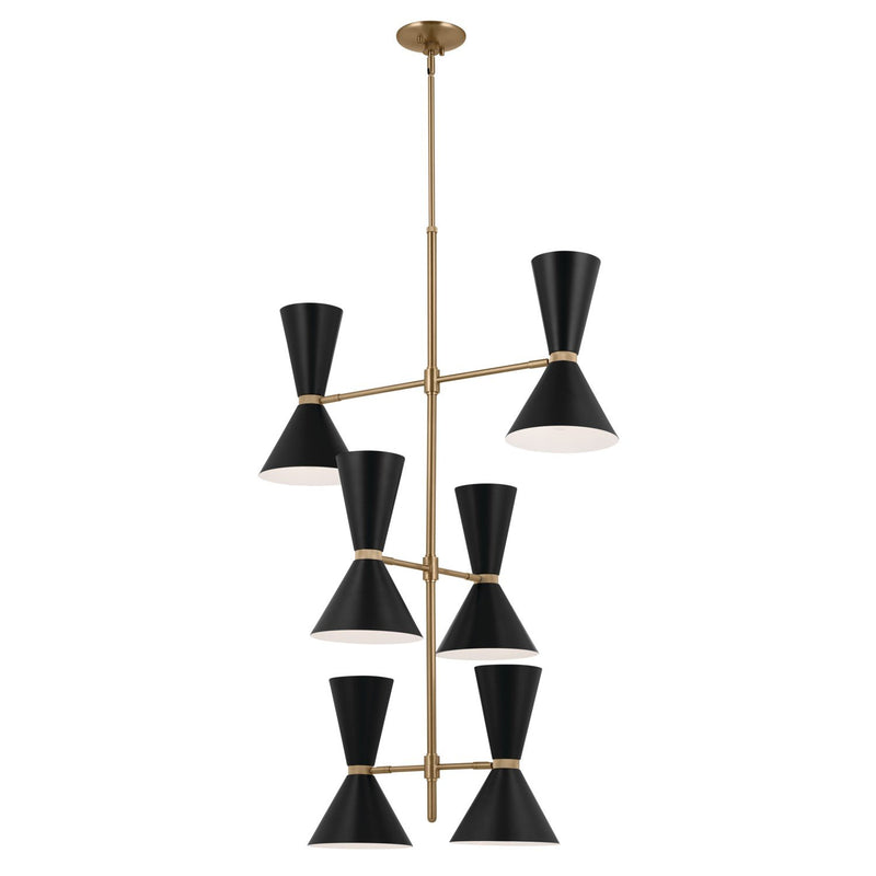 Phix 12-Light Foyer Chandelier in Champagne Bronze