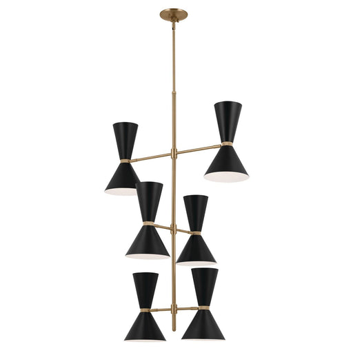 Phix 12-Light Foyer Chandelier in Champagne Bronze
