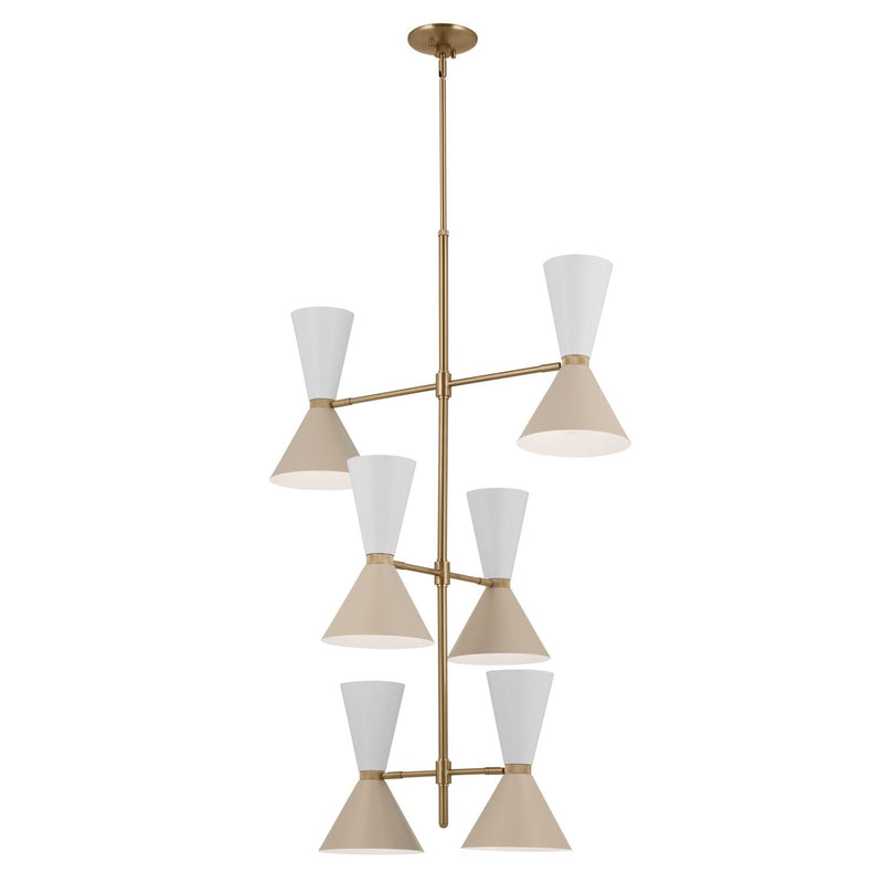 Phix 12-Light Foyer Chandelier in Champagne Bronze