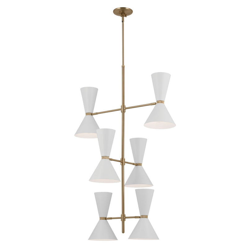 Phix 12-Light Foyer Chandelier in Champagne Bronze