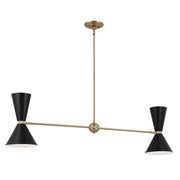 Phix 4-Light Linear Chandelier in Champagne Bronze