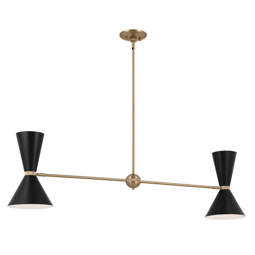 Phix 4-Light Linear Chandelier in Champagne Bronze