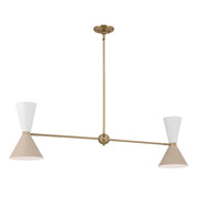 Phix 4-Light Linear Chandelier in Champagne Bronze