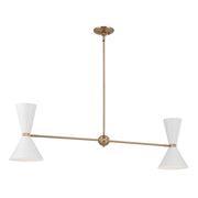 Phix 4-Light Linear Chandelier in Champagne Bronze