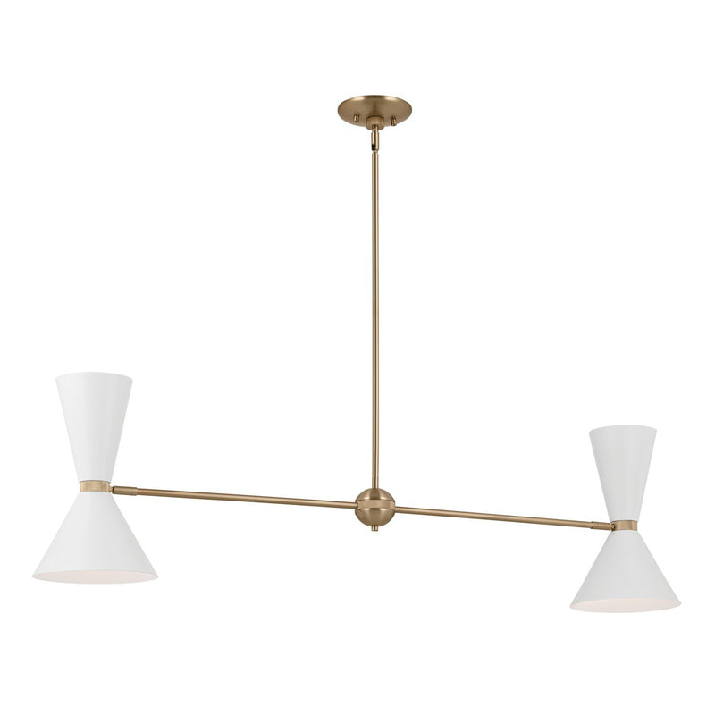 Phix 4-Light Linear Chandelier in Champagne Bronze