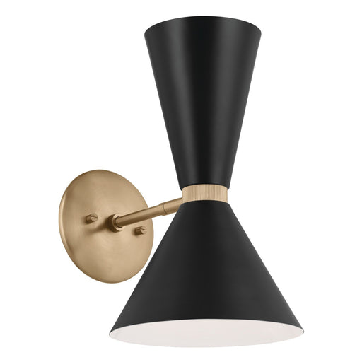 Phix 2-Light Wall Sconce in Champagne Bronze
