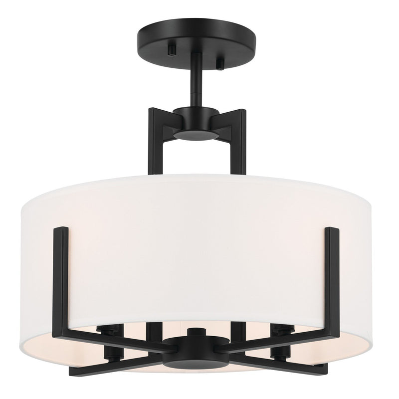 Malen 4-Light Convertible Pendant in Black