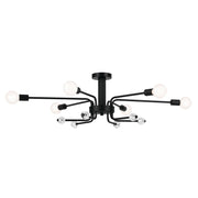 Ocala 6-Light Semi-Flush Mount in Black