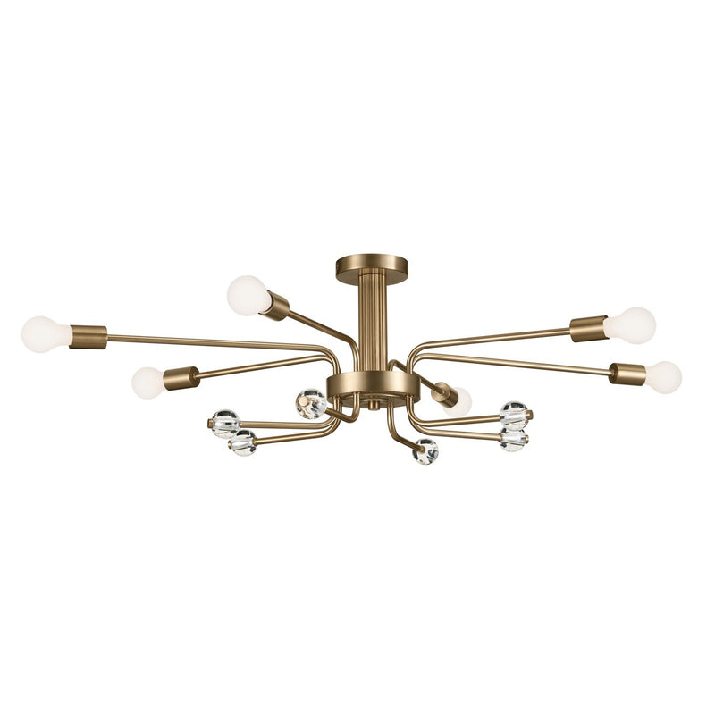 Ocala 6-Light Semi-Flush Mount in Champagne Bronze