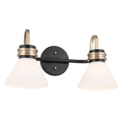 Farum 2-Light Bath Vanity Light in Black