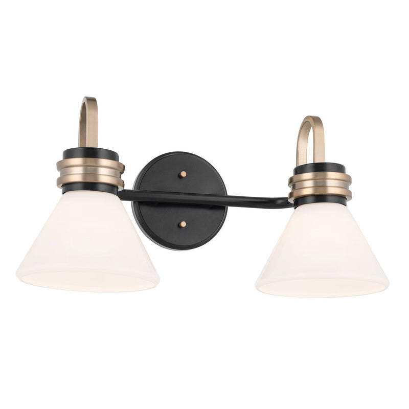 Farum 2-Light Bath Vanity Light in Black