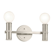Torche 2-Light Bath Vanity Light in Brushed Nickel