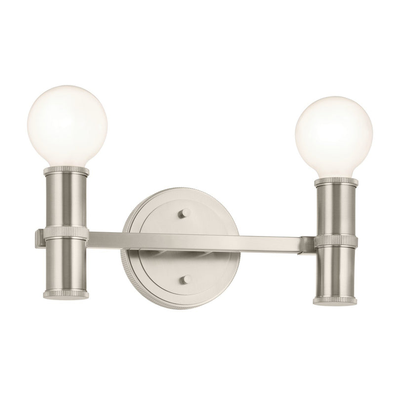 Torche 2-Light Bath Vanity Light in Brushed Nickel
