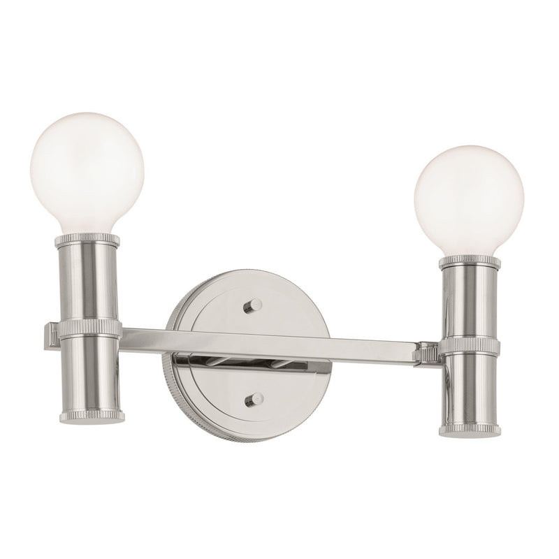 Torche 2-Light Bath Vanity Light in Polished Nickel