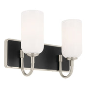 Solia 2-Light Bath Vanity Light in Brushed Nickel