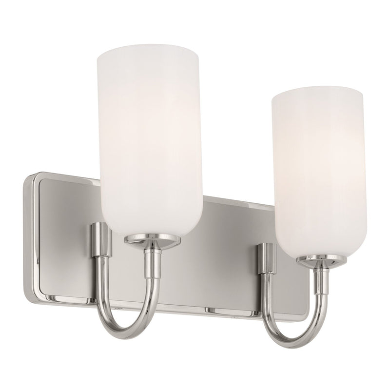 Solia 2-Light Bath Vanity Light in Polished Nickel