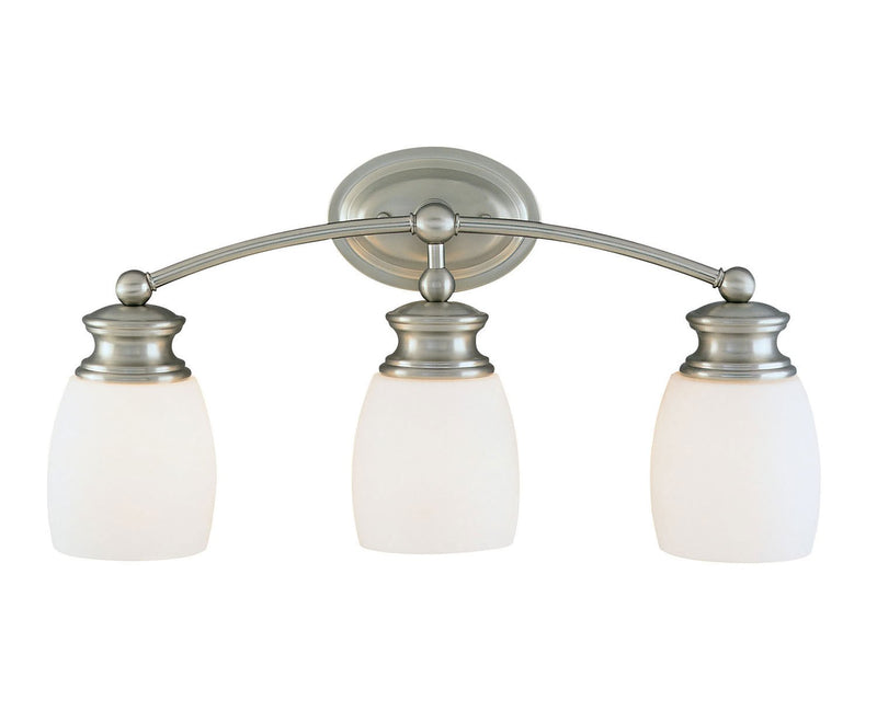 Elise 3-Light Bath Vanity Light in Satin Nickel