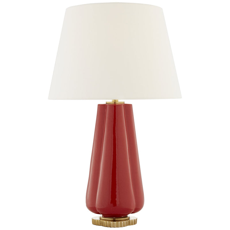Penelope 2-Light Table Lamp in Berry Red