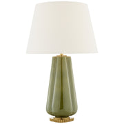 Penelope 2-Light Table Lamp in Green Porcelain