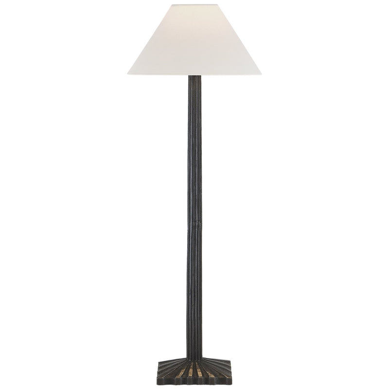 Strie Buffet Table Lamp in Aged Iron