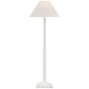 Strie Buffet Table Lamp in Plaster White