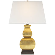 Fang Gourd Table Lamp in Antique-Burnished Brass