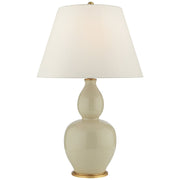 Yue Double Gourd Table Lamp in Coconut Porcelain
