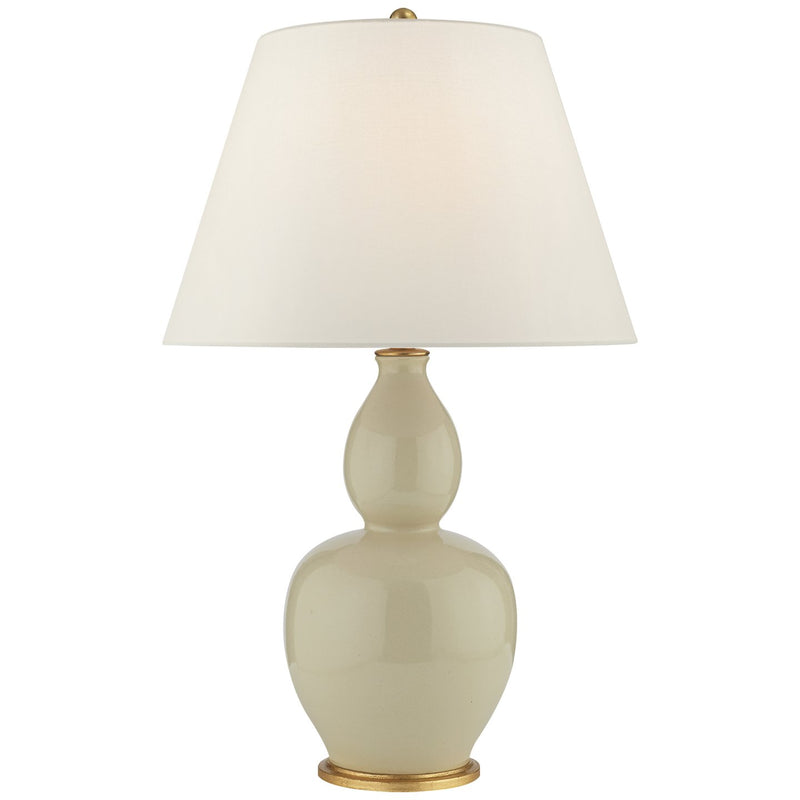 Yue Double Gourd Table Lamp in Coconut Porcelain