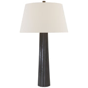 Fluted Spire Large Table Lamp in Aged Iron