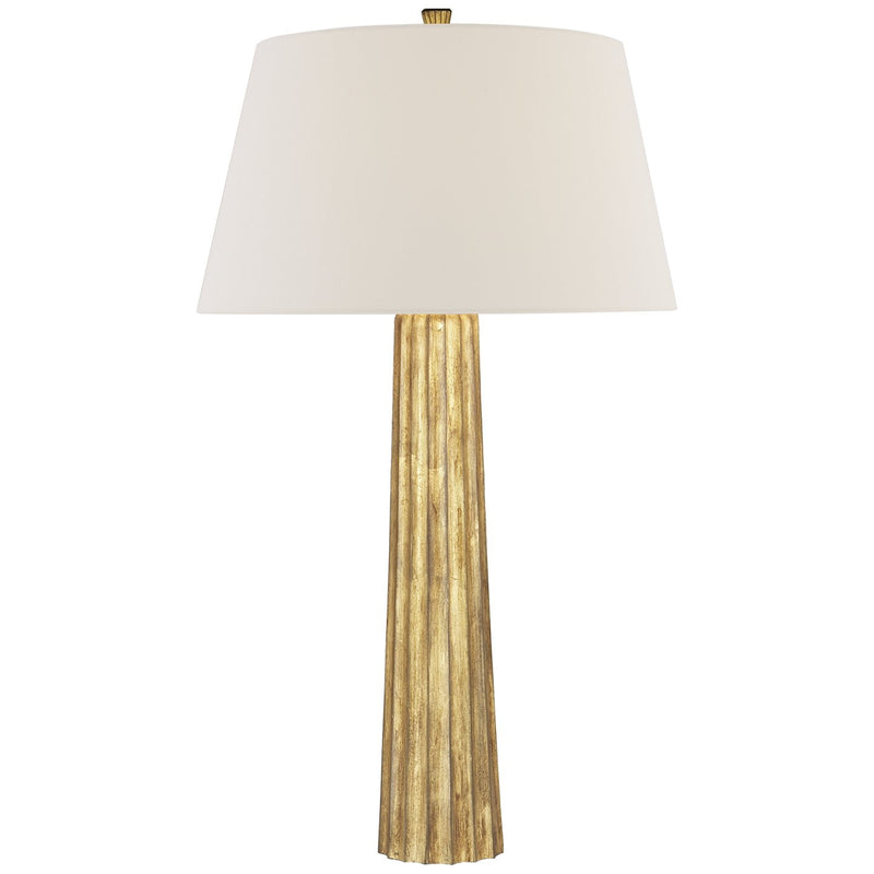 Fluted Spire Large Table Lamp in Gilded Iron