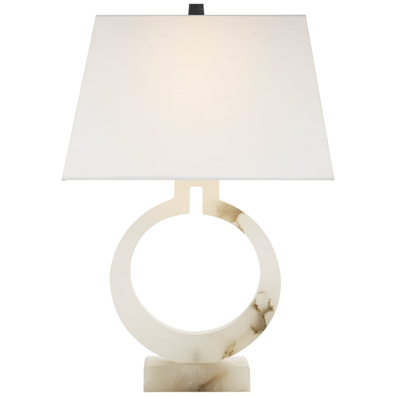 Ring Form Large Table Lamp in Alabaster