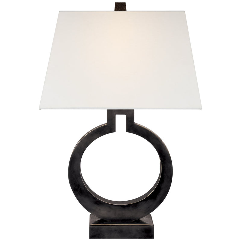 Ring Form Large Table Lamp in Bronze