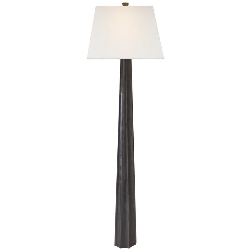 Fluted Spire Floor Lamp in Aged Iron