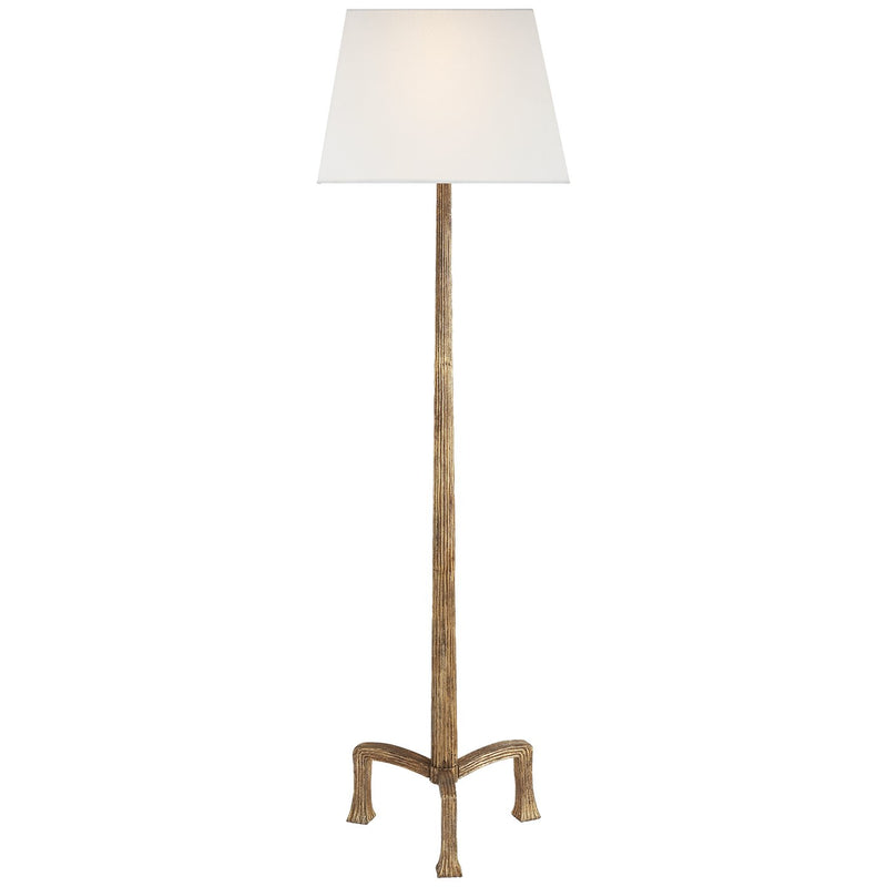 Strie Floor Lamp in Gilded Iron