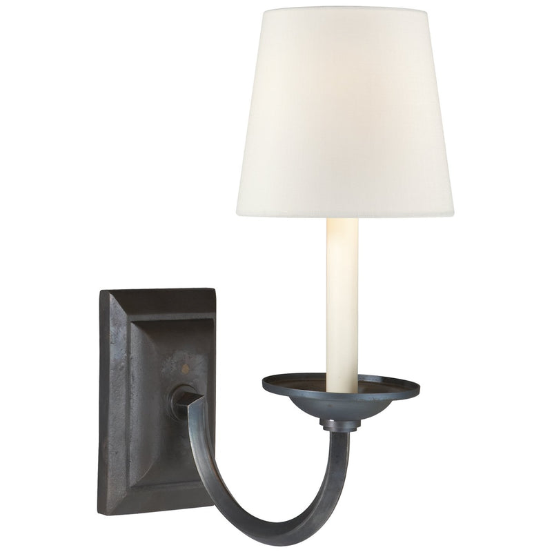 Flemish Single Wall Sconce in Aged Iron