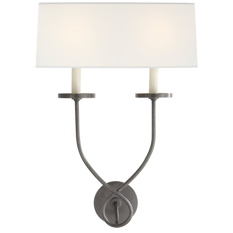Symmetric Twist 2-Light Wall Sconce in Bronze