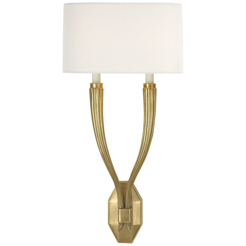 Ruhlmann 2-Light Wall Sconce in Antique-Burnished Brass